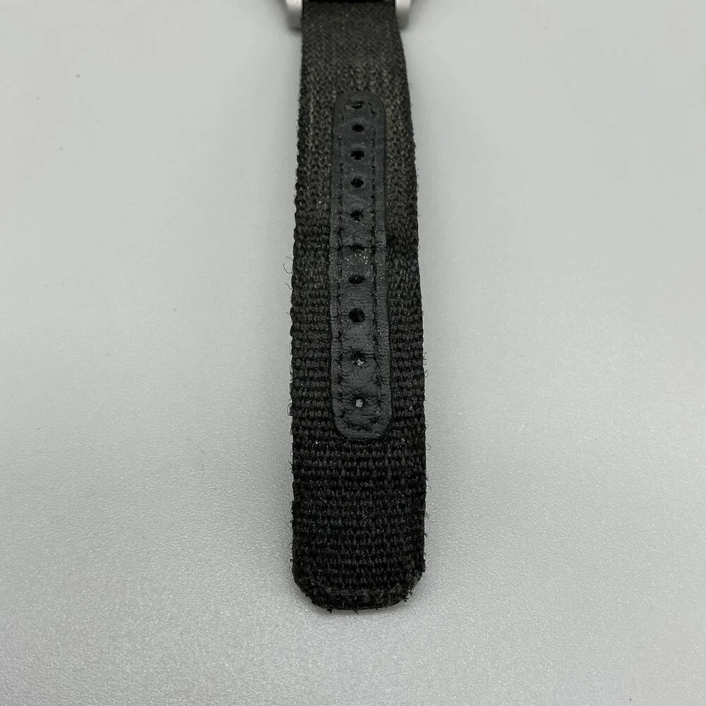 Seiko 5 Automatic Mens Watch 37mm Black Dial Nylon Strap Day Date 7S26-02J0